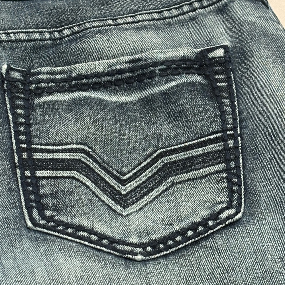 FLYPAPER Men's Jeans 32/30 Bootcut Blue Denim RN 114936 Y2K Grunge - Picture 11 of 12